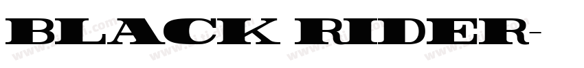 black rider字体转换